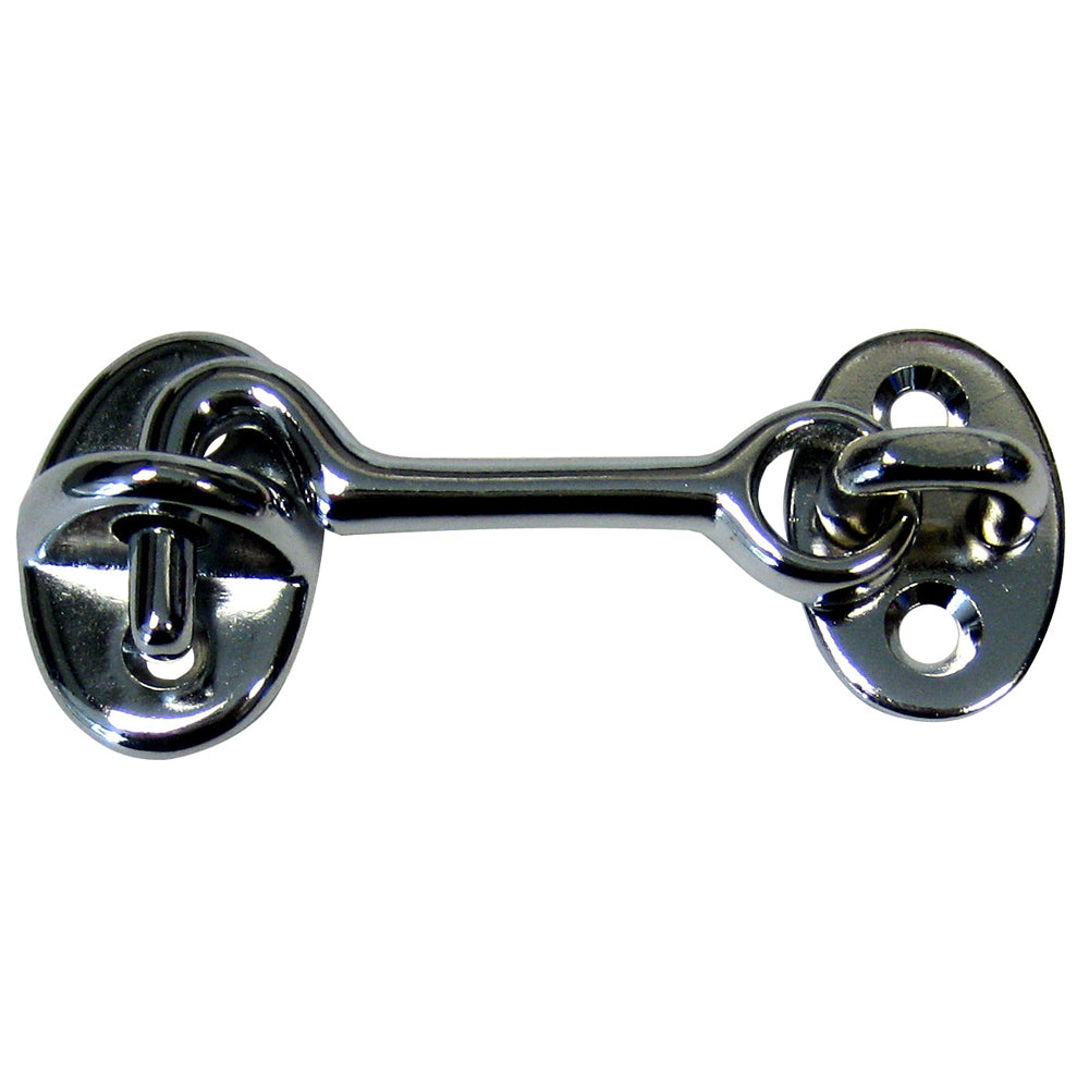 Whitecap Cabin Door Hook - CP/Brass - 2" [S-1401C] - First Stop Marine