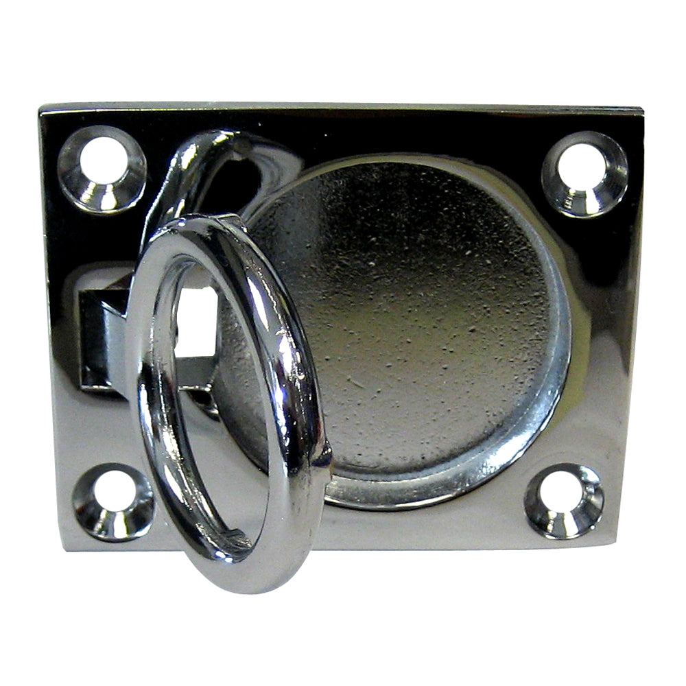 Whitecap Flush Pull Ring - CP/Brass - 2" x 2-1/2" [S-3362C] - First Stop Marine