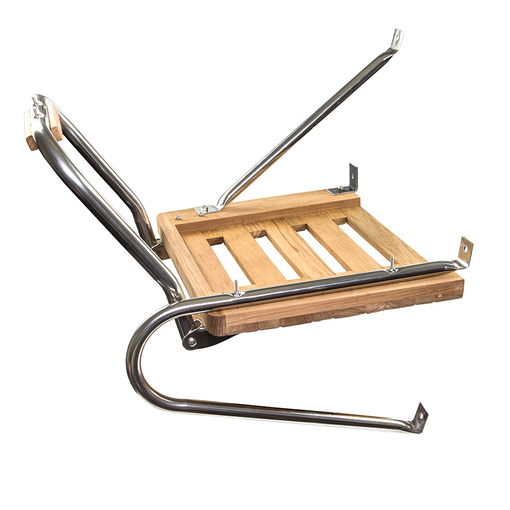 Whitecap Teak Swim Platform w/Ladder f/Outboard Motors [60902] - First Stop Marine