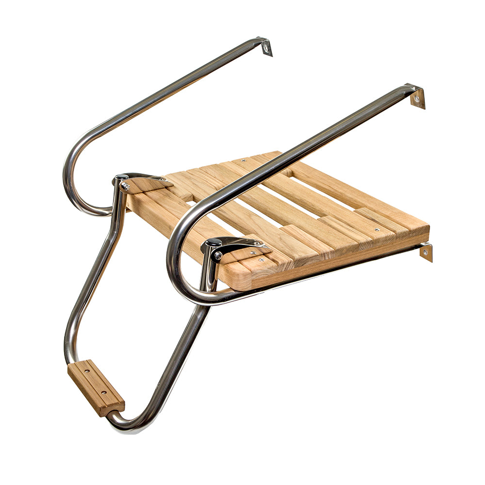 Whitecap Teak Swim Platform w/Ladder f/Inboard/Outboard Motors [60903] - First Stop Marine