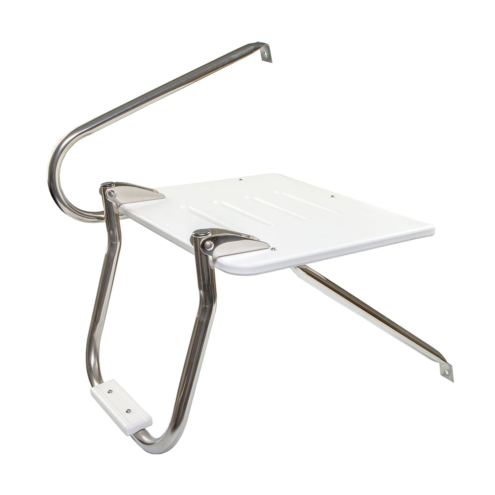 Whitecap White Poly Swim Platform w/Ladder f/Outboard Motors [67902] - First Stop Marine