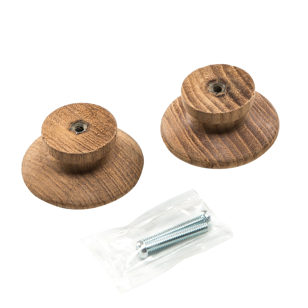 Whitecap Teak Round Drawer Knob - 2" - 2 Pack [60120-A] - First Stop Marine