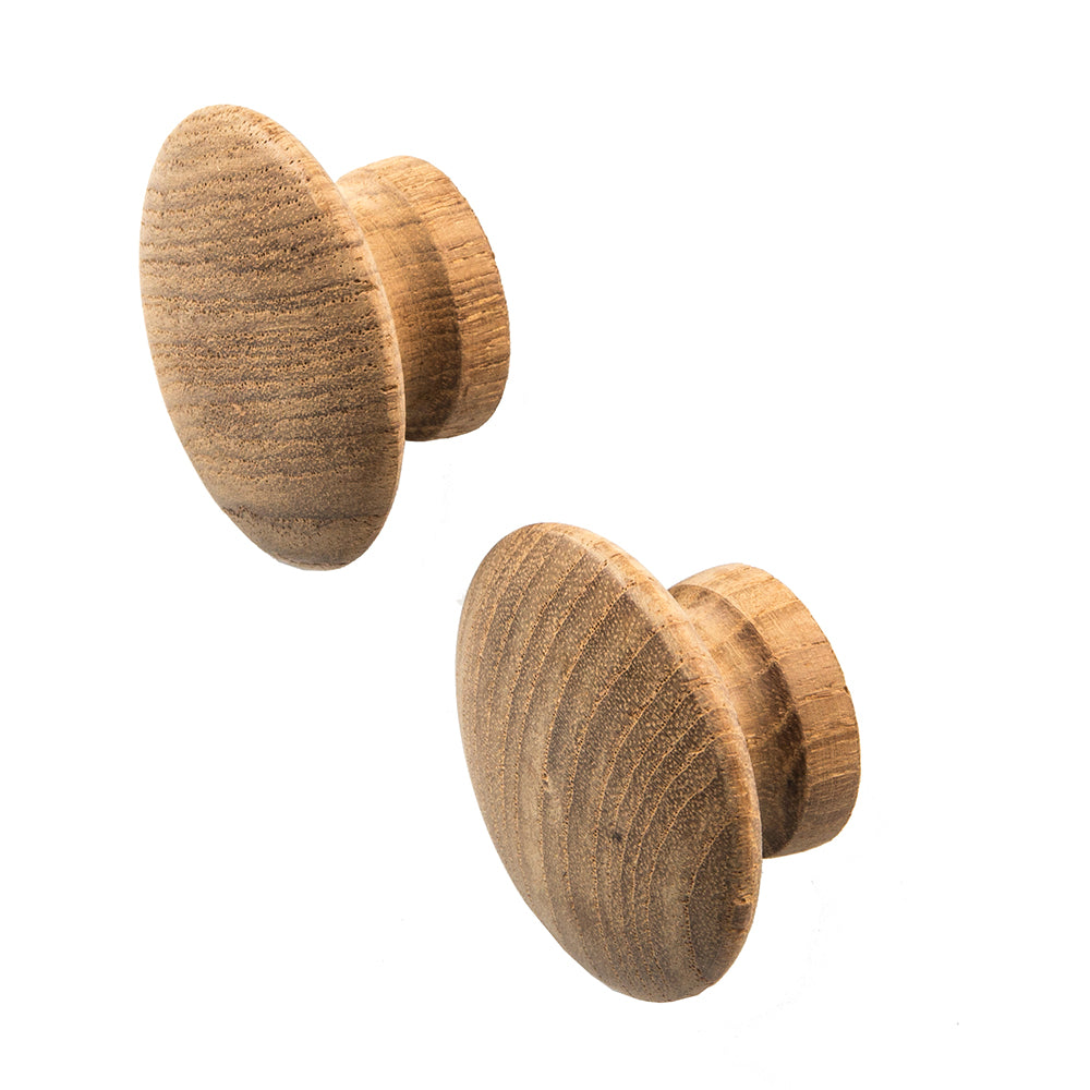 Whitecap Teak Round Drawer Knob - 2" - 2 Pack [60120-A] - First Stop Marine