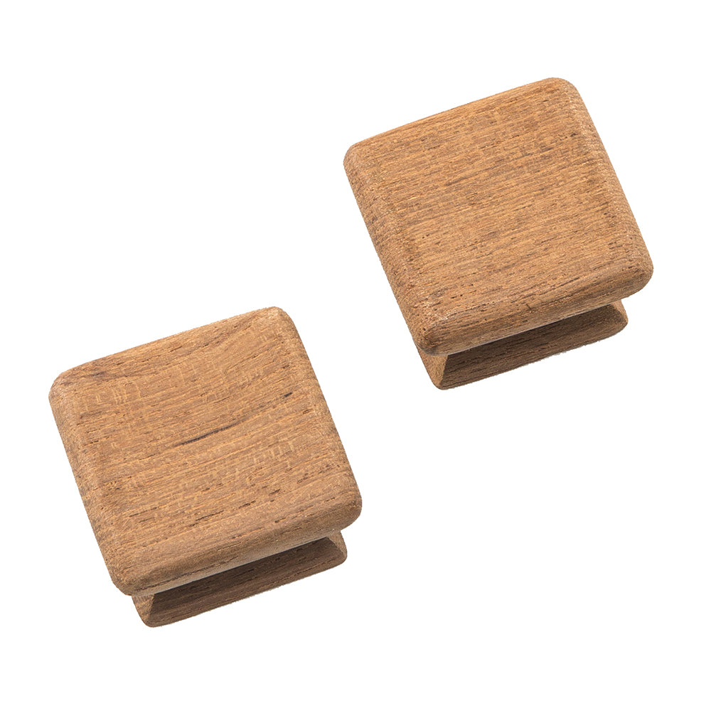 Whitecap Teak Square Drawer Knob - 1-1/8" - 2 Pack [60130-A] - First Stop Marine