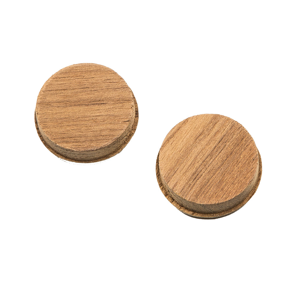 Whitecap Teak Round Drawer Pull - 1-3/8" Round - 2 Pack [60127-A] - First Stop Marine