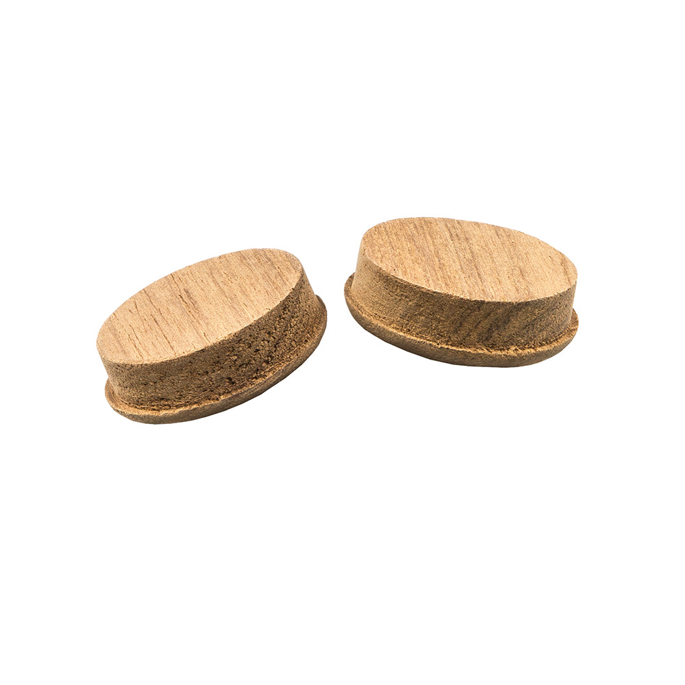 Whitecap Teak Round Drawer Pull - 1-3/8" Round - 2 Pack [60127-A] - First Stop Marine