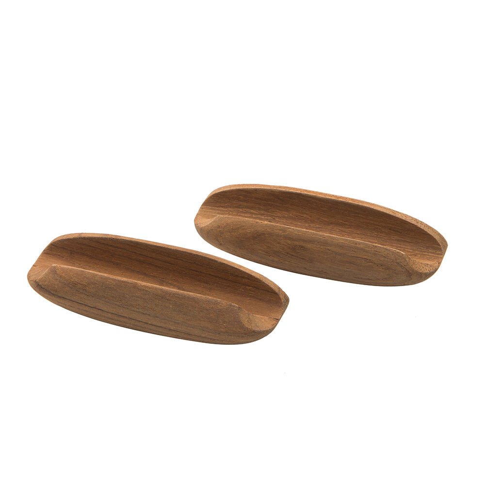 Whitecap Teak Oval Drawer Pull - 4"L - 2 Pack [60147-A] - First Stop Marine