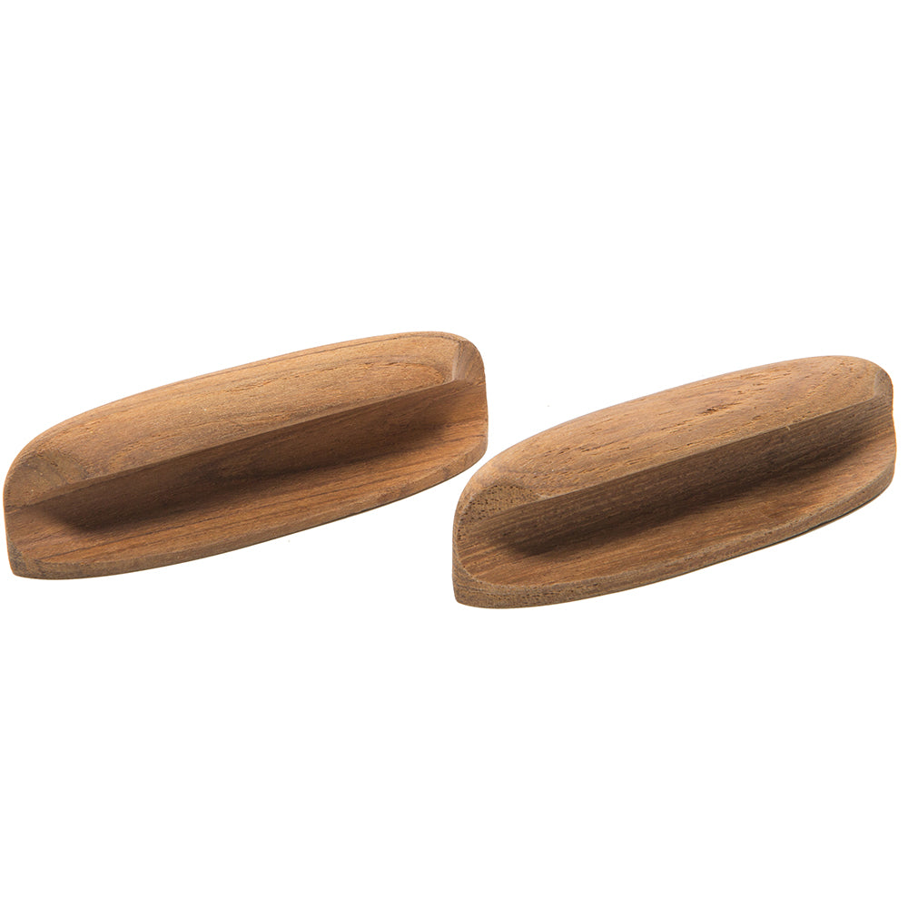 Whitecap Teak Oval Drawer Pull - 4"L - 2 Pack [60147-A] - First Stop Marine