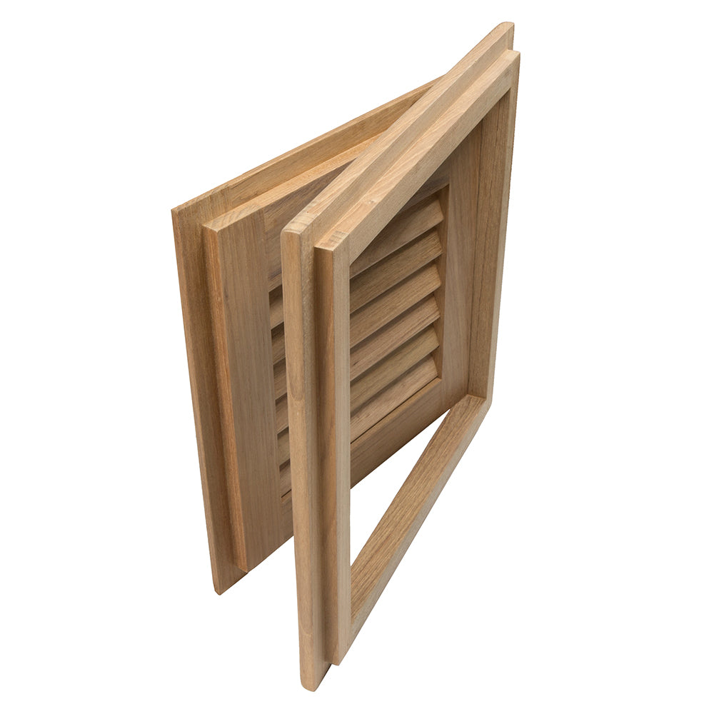 Whitecap Teak Louvered Door & Frame - Right Hand - 12" x 12" [60720] - First Stop Marine