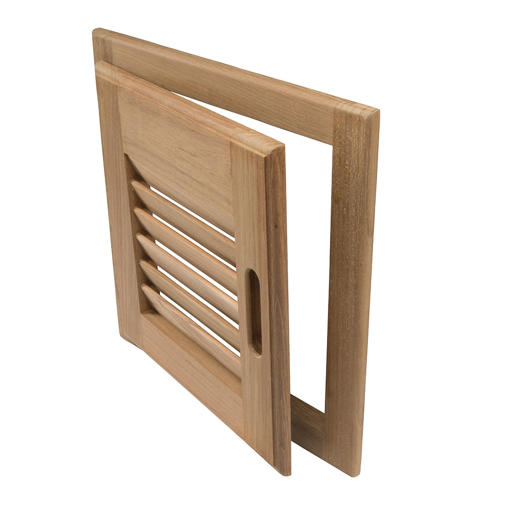 Whitecap Teak Louvered Door & Frame - Right Hand - 12" x 12" [60720] - First Stop Marine