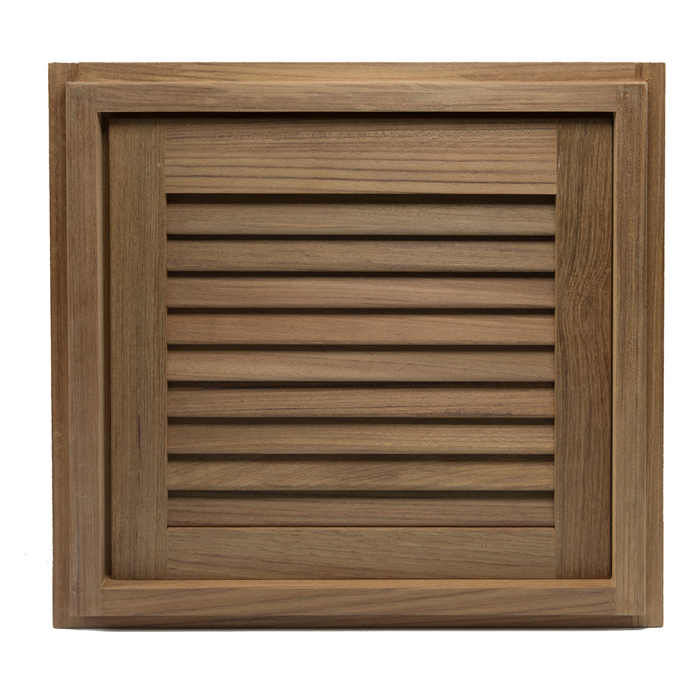 Whitecap Teak Louvered Door & Frame - Right Hand - 15" x 15" [60722] - First Stop Marine