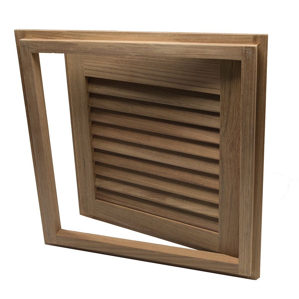 Whitecap Teak Louvered Door & Frame - Right Hand - 15" x 15" [60722] - First Stop Marine