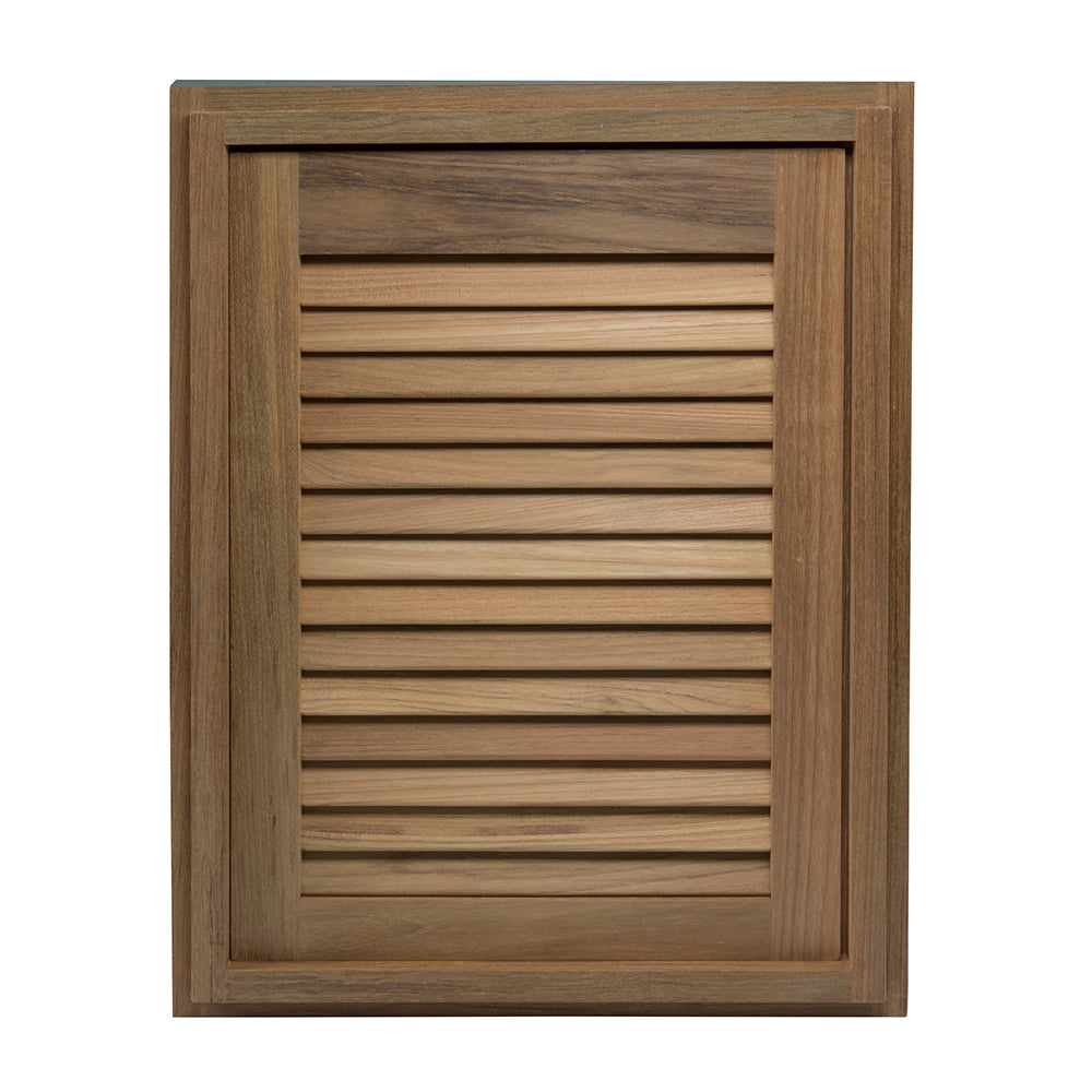 Whitecap Teak Louvered Door & Frame - Right Hand - 15" x 20" [60724] - First Stop Marine