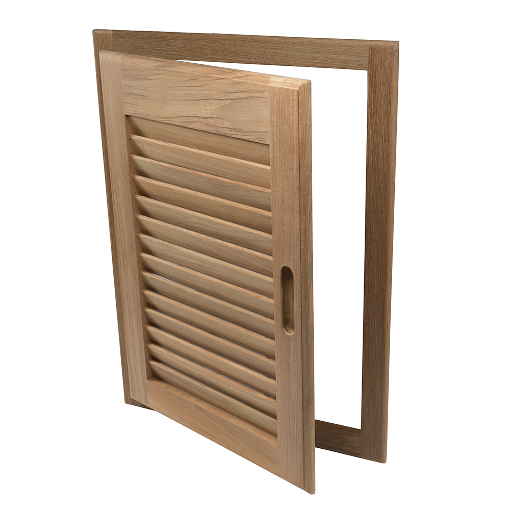 Whitecap Teak Louvered Door & Frame - Right Hand - 15" x 20" [60724] - First Stop Marine