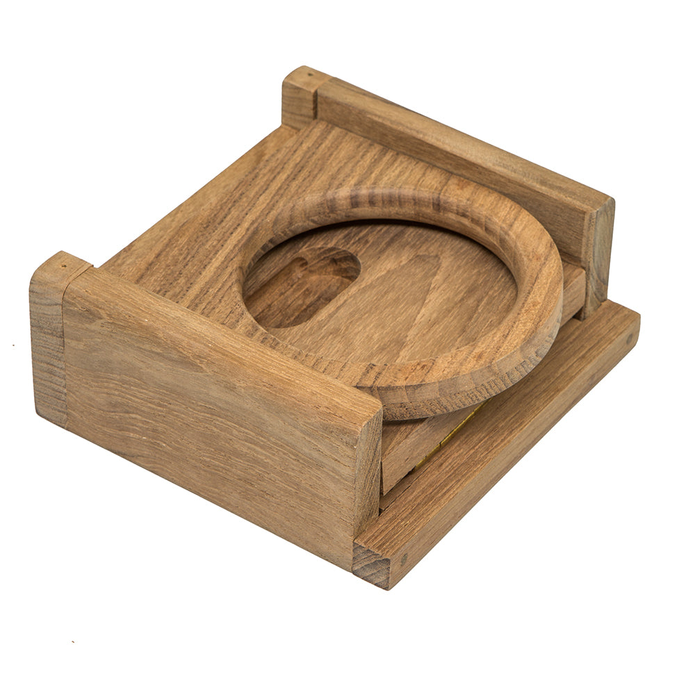 Whitecap Teak Folding Drink Holder [62601] - First Stop Marine