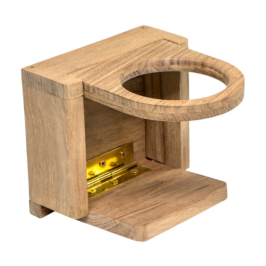 Whitecap Teak Folding Drink Holder [62601] - First Stop Marine