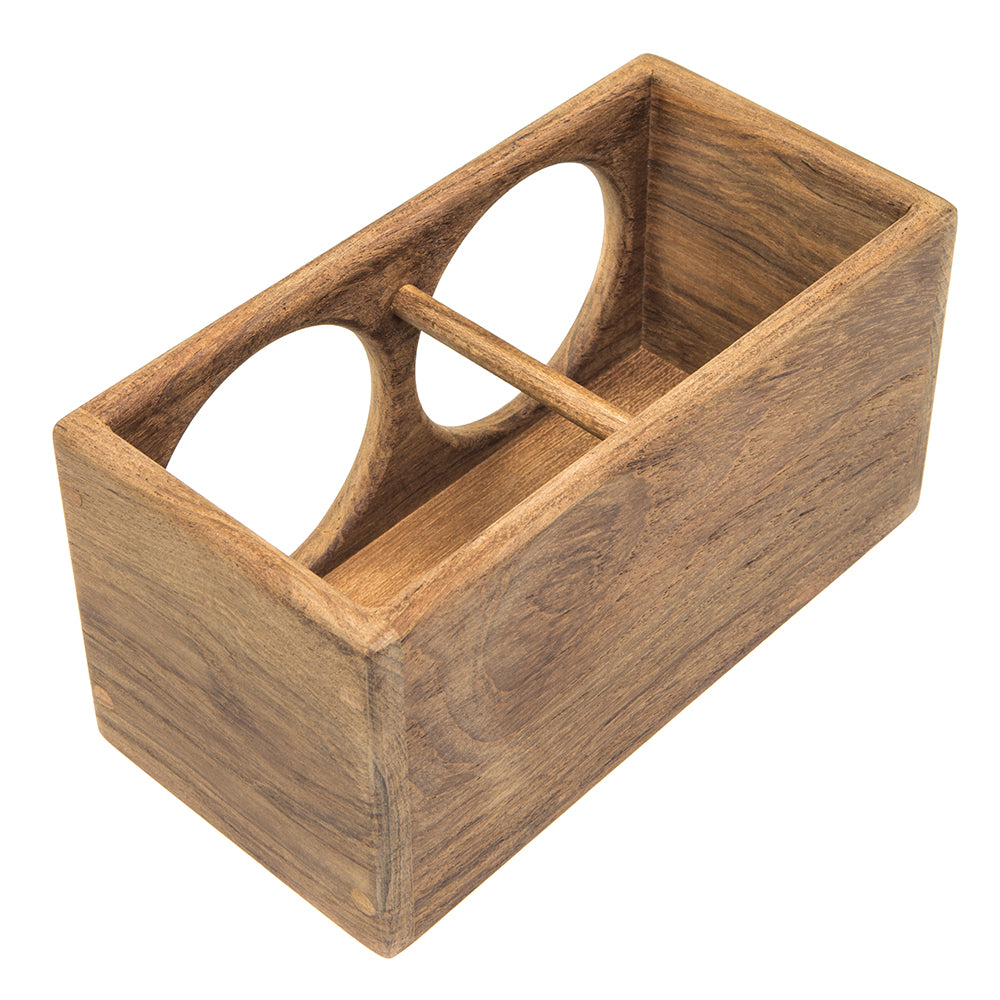 Whitecap Teak 2-Drink Rack [62610] - First Stop Marine