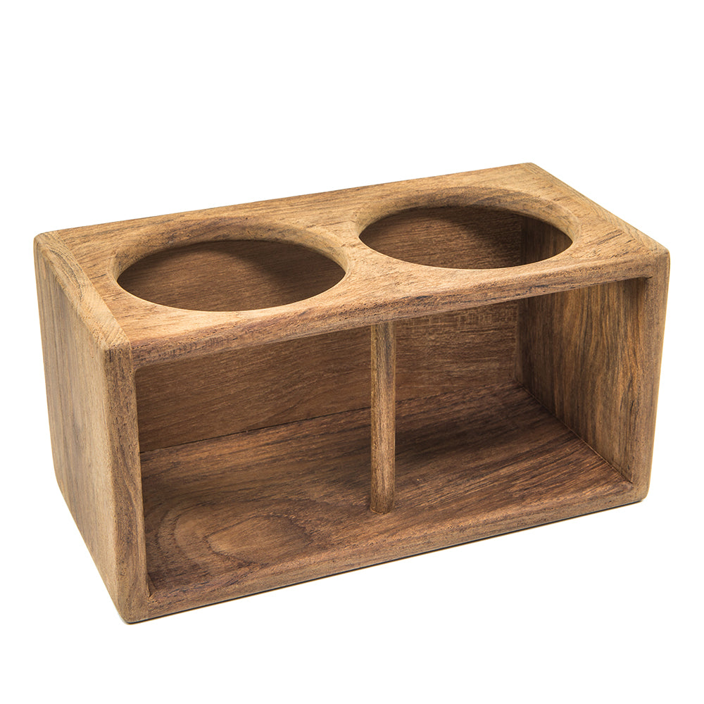 Whitecap Teak 2-Drink Rack [62610] - First Stop Marine