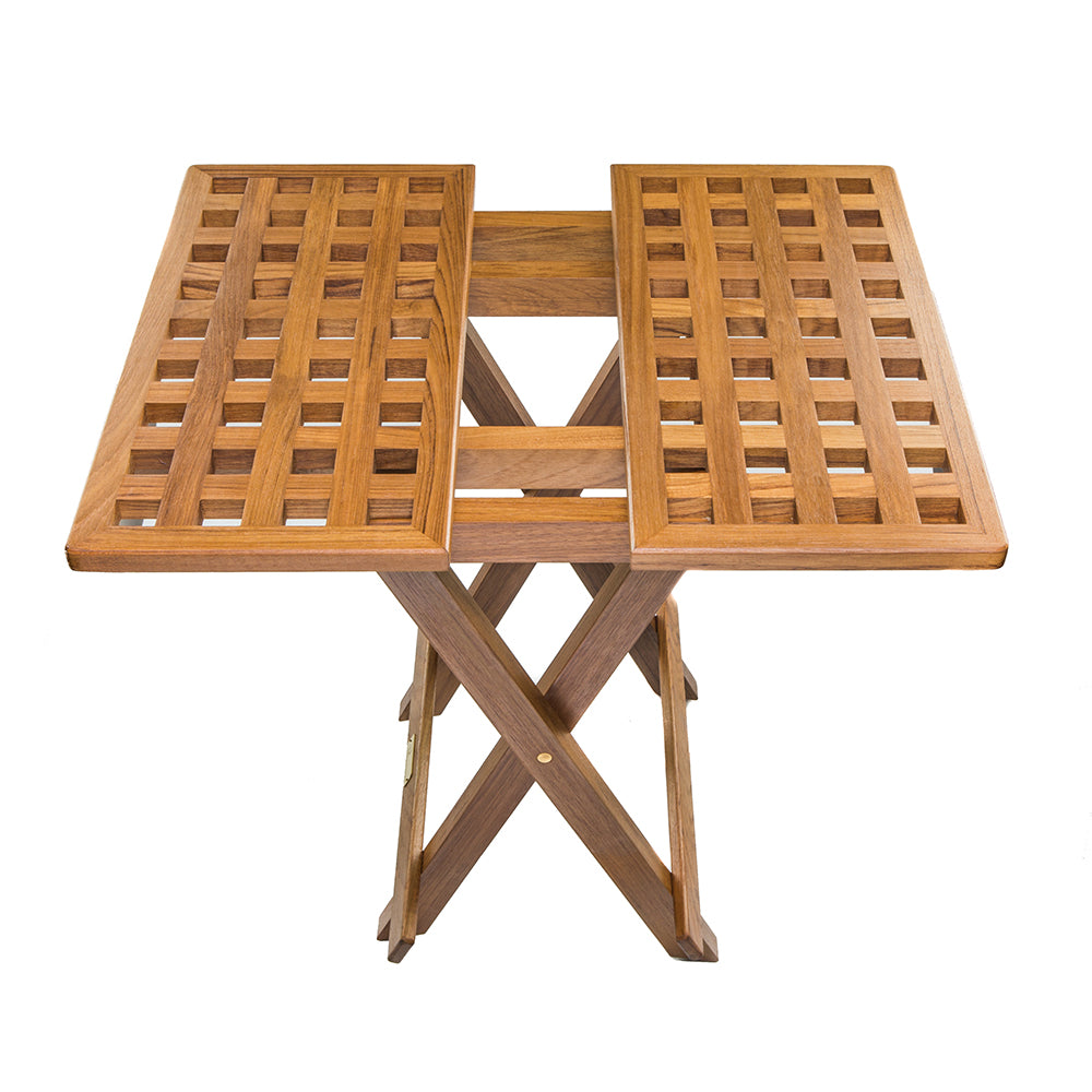 Whitecap Teak Grate Top Fold-Away Table [60030] - First Stop Marine