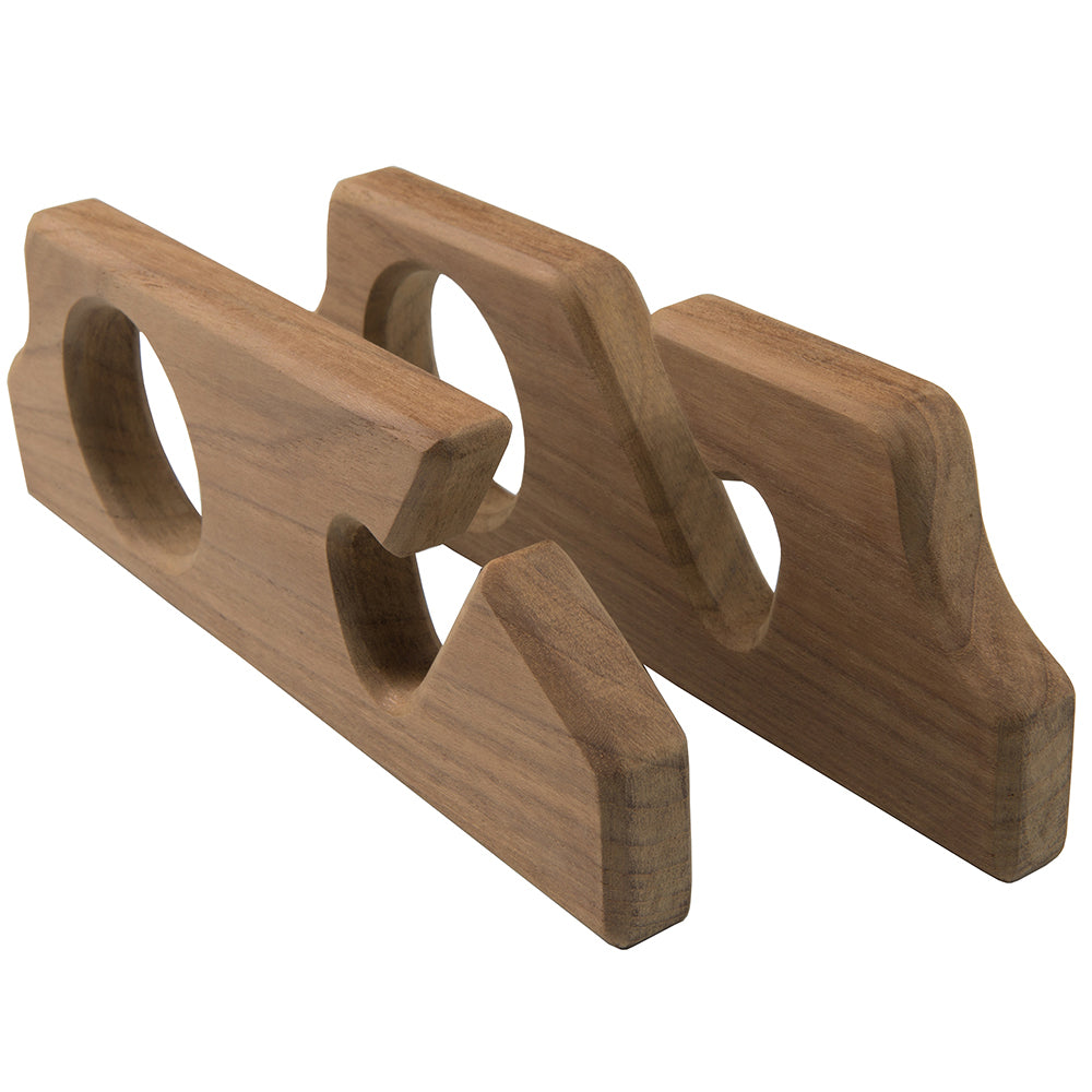 Whitecap Teak Two-Rod Storage Rack - Pair [60610] - First Stop Marine