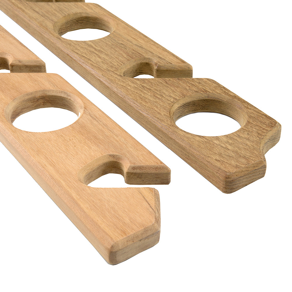 Whitecap Teak Six-Rod Storage Rack - Pair [60614] - First Stop Marine