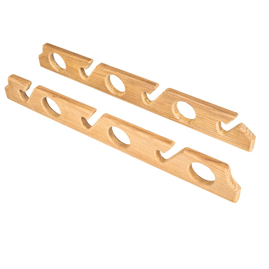 Whitecap Teak Six-Rod Storage Rack - Pair [60614] - First Stop Marine