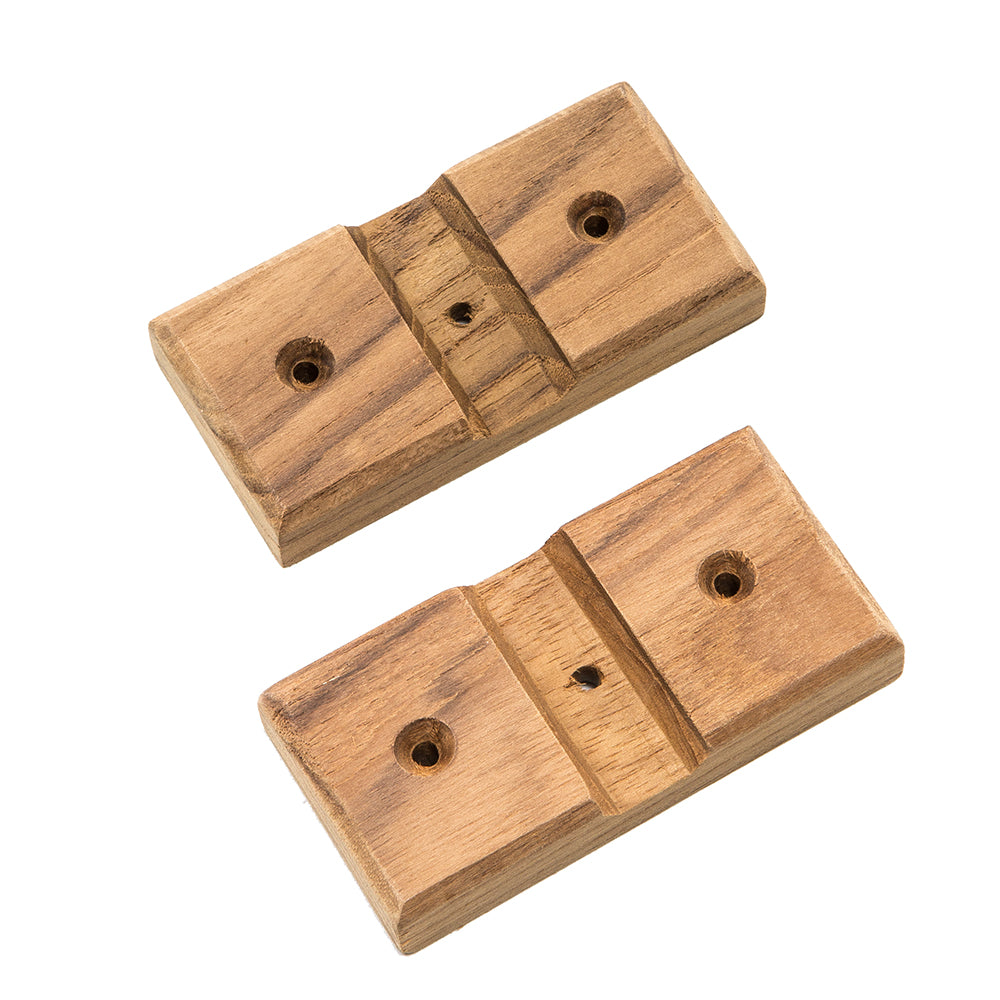 Whitecap Teak Rod Storage Rack Mounting Brackets - Pair [60609] - First Stop Marine