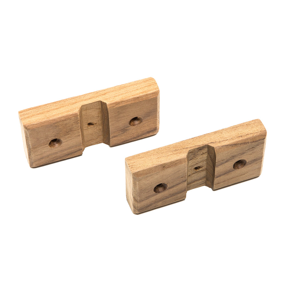 Whitecap Teak Rod Storage Rack Mounting Brackets - Pair [60609] - First Stop Marine