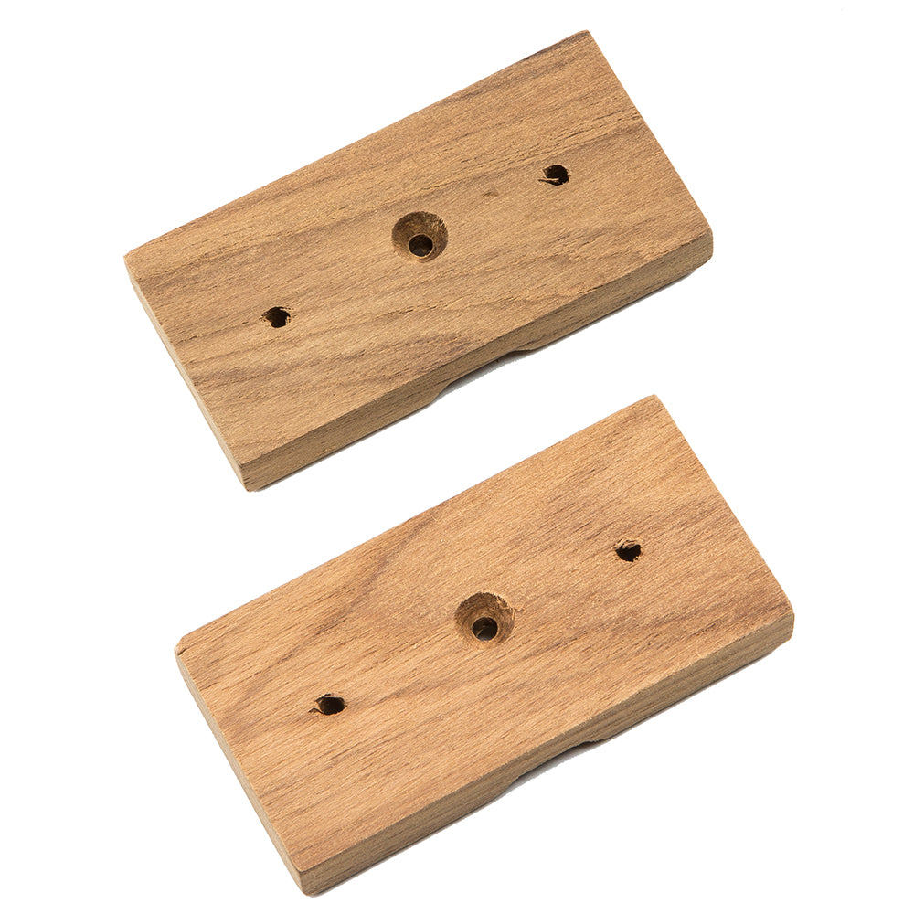 Whitecap Teak Rod Storage Rack Mounting Brackets - Pair [60609] - First Stop Marine