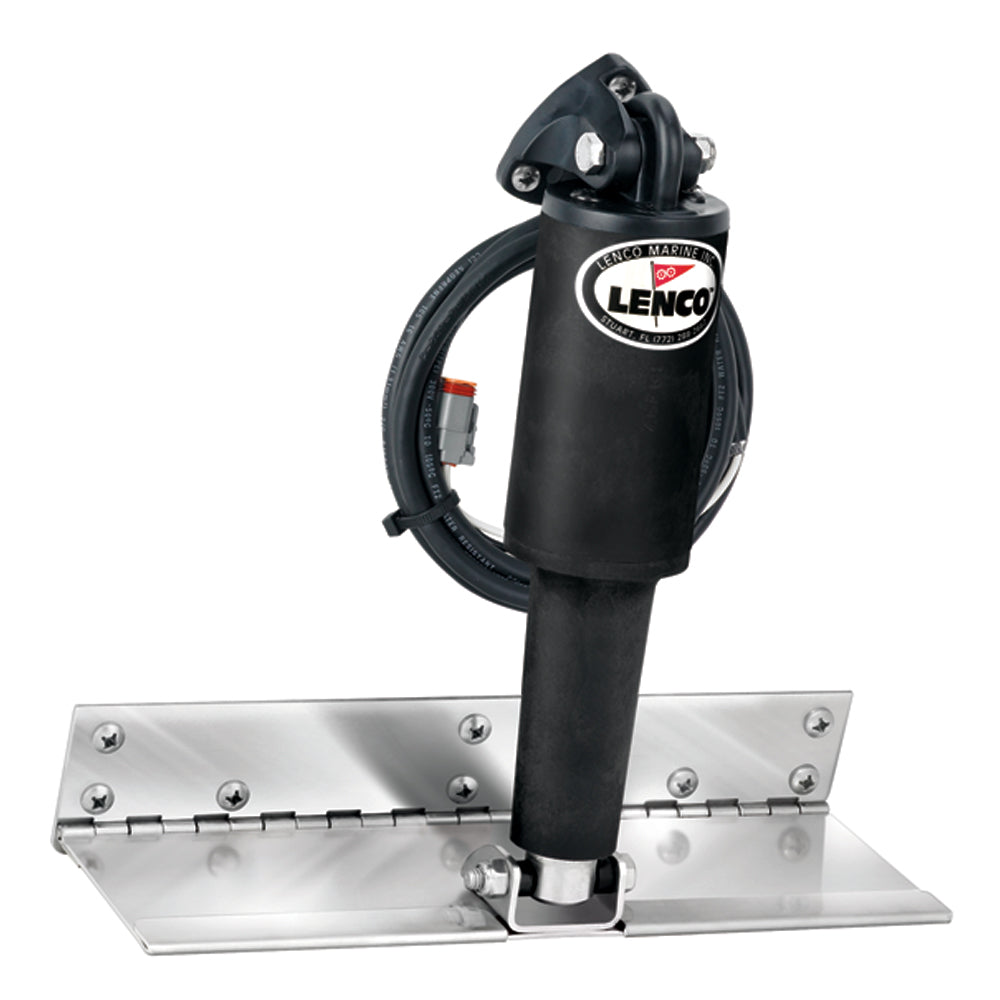 Lenco 4" x 12" Limited Space Trim Tab Kit w/o Switch Kit 12V - Electro-Polished - Short Actuator [15088-101] - First Stop Marine