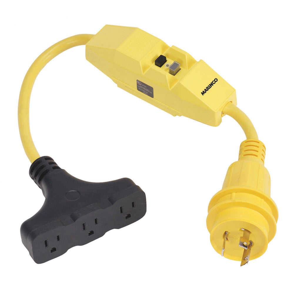 Marinco Dockside 30A to 15A Adapter with GFI [199128] - First Stop Marine