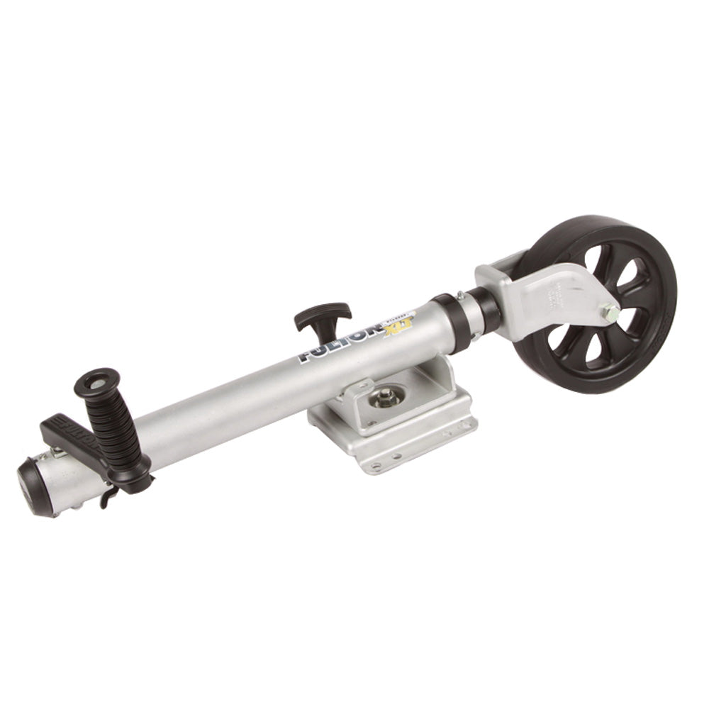 Fulton XLT 1500 lbs. Swing Away Bolt-On Jack w/12" Travel & 8" Poly Wheel - Sharkskin Finish [141133] - First Stop Marine