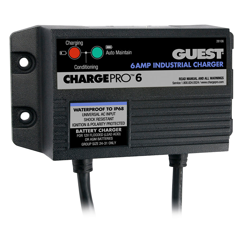 Guest 6A/12V 1 Bank 120V Input On-Board Battery Charger [28106] - First Stop Marine