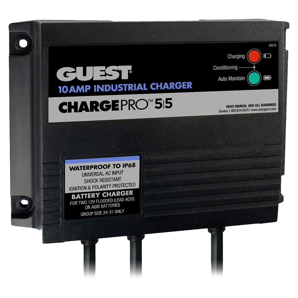 Guest 10AMP - 12/24V 2 Bank 120V Input On-Board Battery Charger [28210] - First Stop Marine