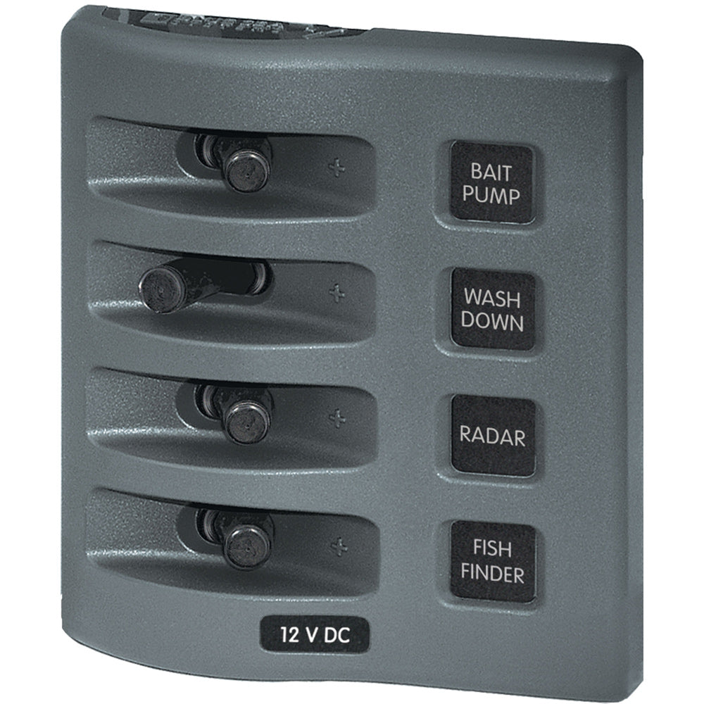 Blue Sea 4305 WeatherDeck 12V DC Waterproof Switch Panel - 4 Posistion [4305] - First Stop Marine