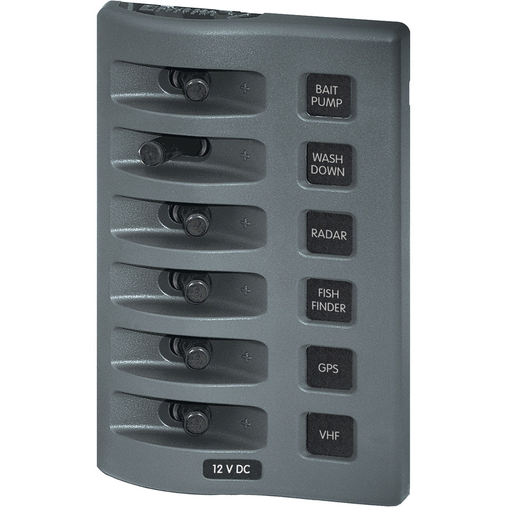 Blue Sea 4307 WeatherDeck 12V DC Waterproof Switch Panel - 6 Position [4307] - First Stop Marine