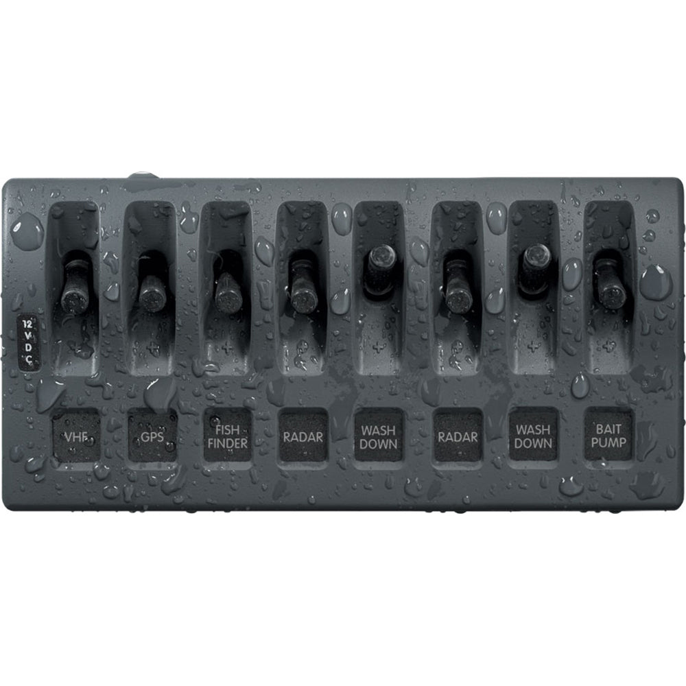 Blue Sea 4309 WeatherDeck 12V DC Waterproof Switch Panel - 8 Position [4309] - First Stop Marine