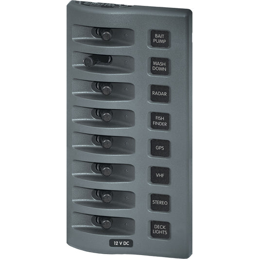 Blue Sea 4309 WeatherDeck 12V DC Waterproof Switch Panel - 8 Position [4309] - First Stop Marine