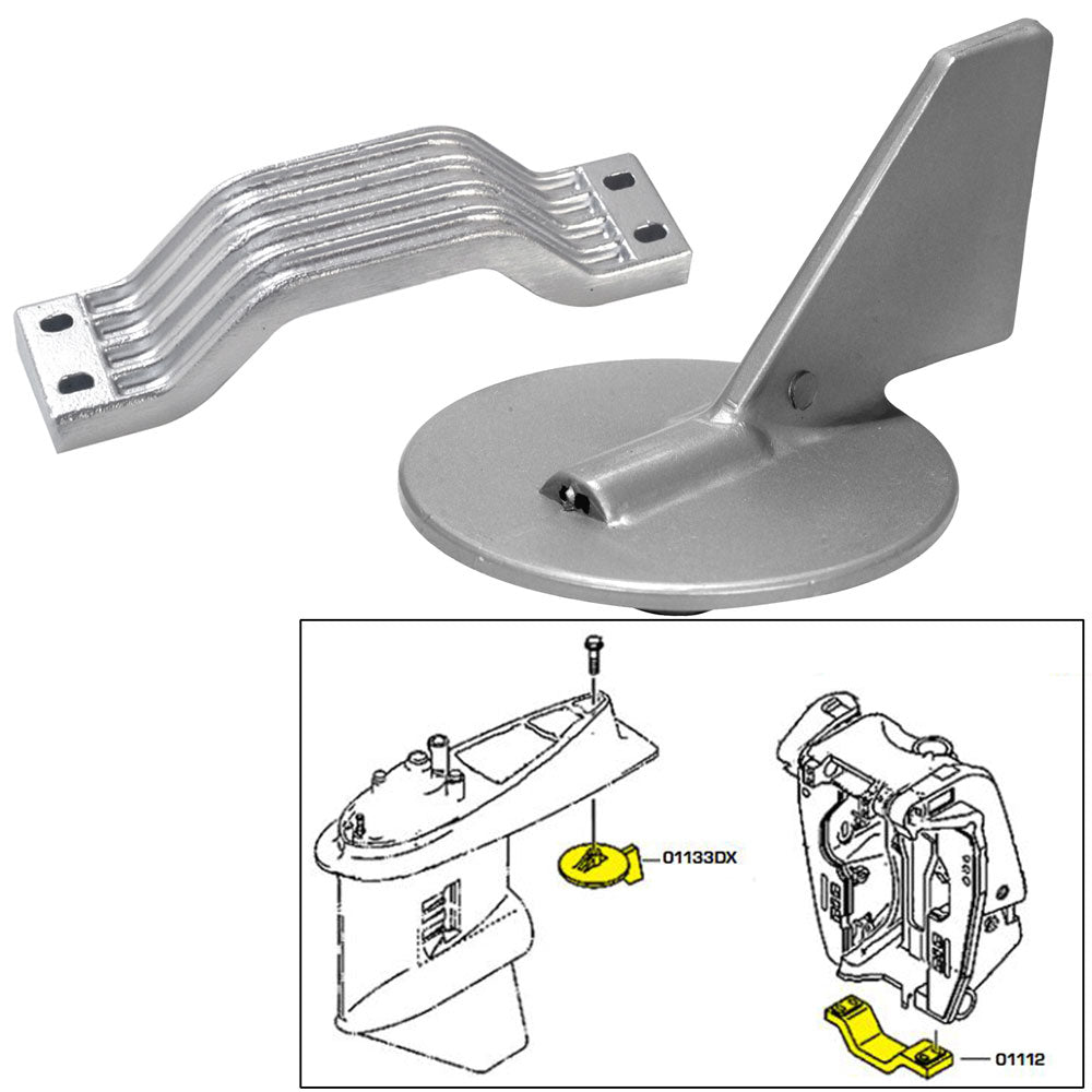 Tecnoseal Anode Kit w/Hardware - Yamaha 150-200HP - Zinc [21101] - First Stop Marine