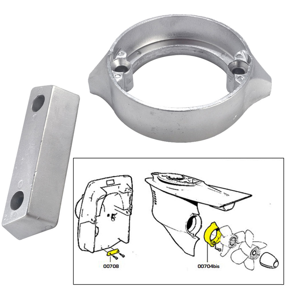 Tecnoseal Anode Kit w/Hardware - Volvo Duo-Prop 290 - Zinc [20706] - First Stop Marine