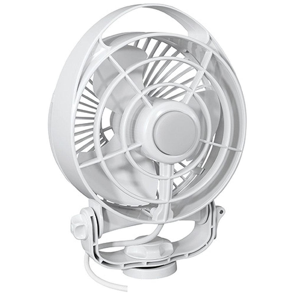 SEEKR by Caframo Maestro 12V 3-Speed 6" Marine Fan w/LED Light - White [7482CAWBX] - First Stop Marine