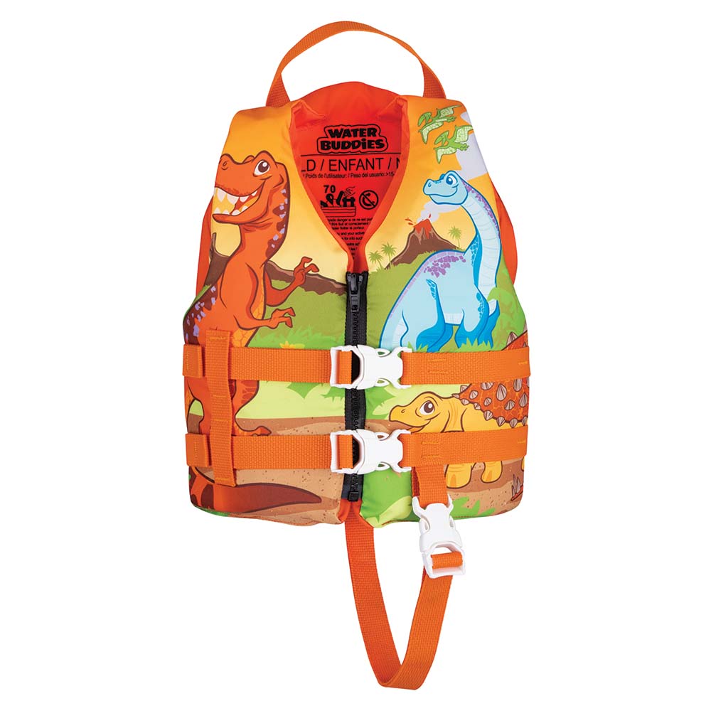 Full Throttle Water Buddies Life Vest - Child 30-50lbs - Dinosaurs [104300-200-001-15] - First Stop Marine