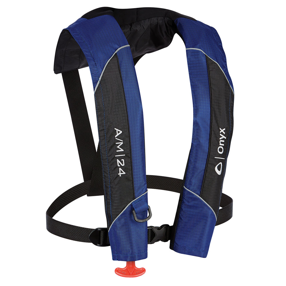 Onyx A/M-24 Automatic/Manual Inflatable PFD Life Jacket - Blue [132000-500-004-15] - First Stop Marine
