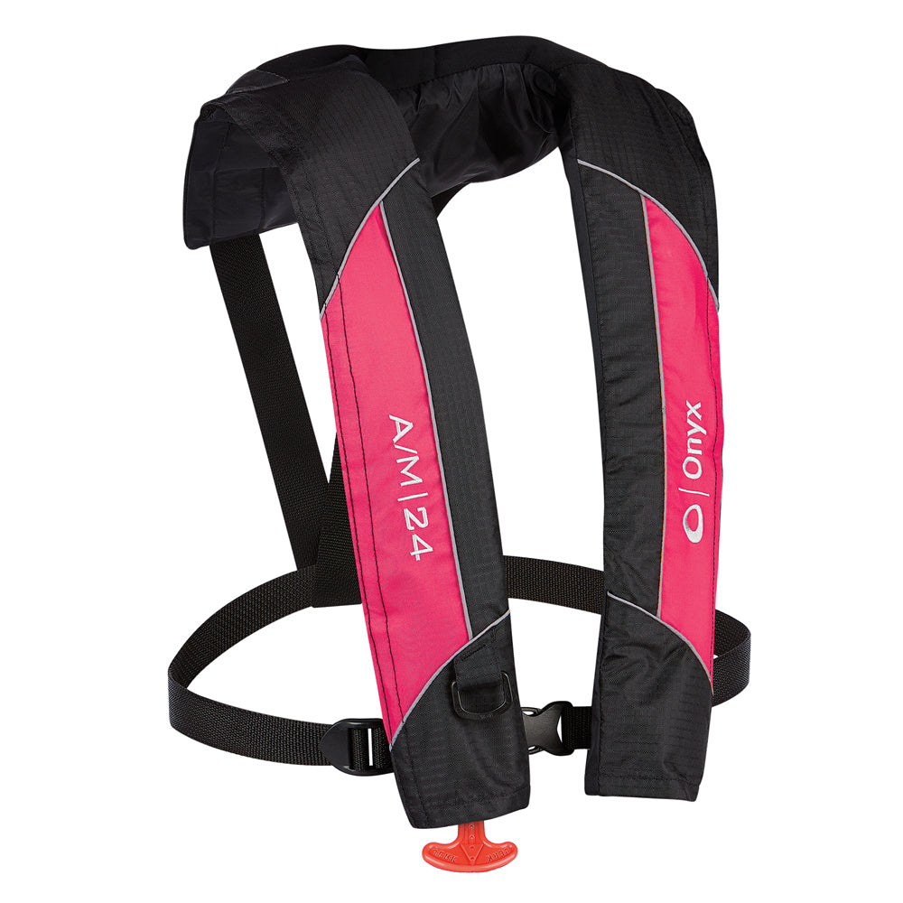 Onyx A/M-24 Automatic/Manual Inflatable PFD Life Jacket - Pink [132000-105-004-14] - First Stop Marine