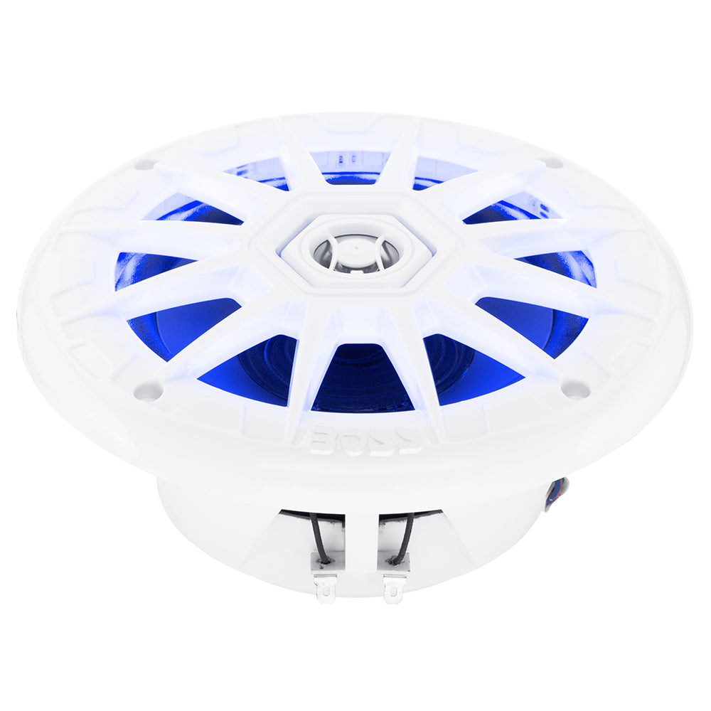 Boss Audio 6.5" MRGB65 Speakers w/RGB Lighting - White - 200W [MRGB65] - First Stop Marine