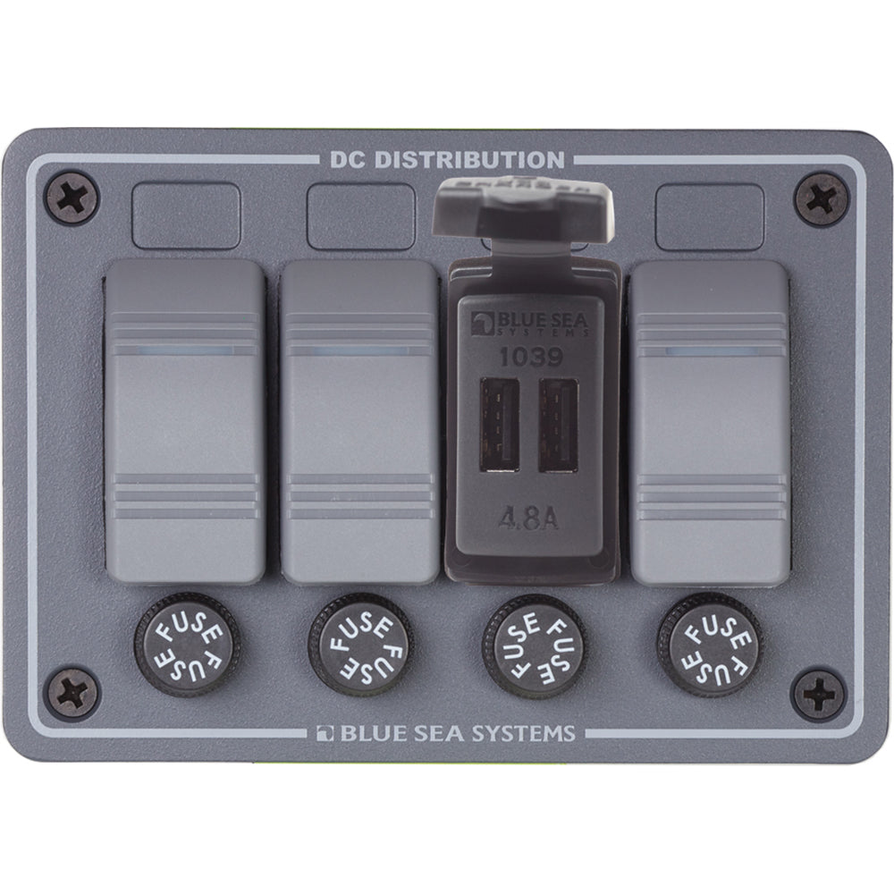 Blue Sea Dual USB Charger - 24V Contura Mount [1039] - First Stop Marine