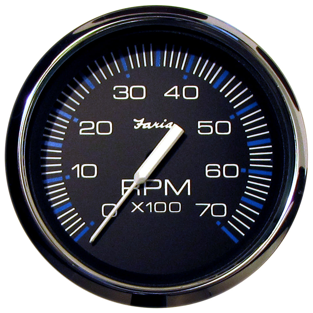 Faria Chesapeake Black 4" Tachometer - 7000 RPM (Gas) (All Outboards) [33718] - First Stop Marine