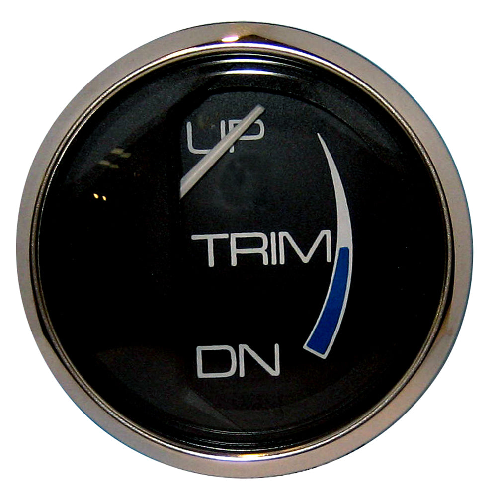 Faria Chesapeake Black 2" Trim Gauge (Mercury / Mariner / Mercruiser / Volvo DP / Yamaha 01 and newer) [13707] - First Stop Marine