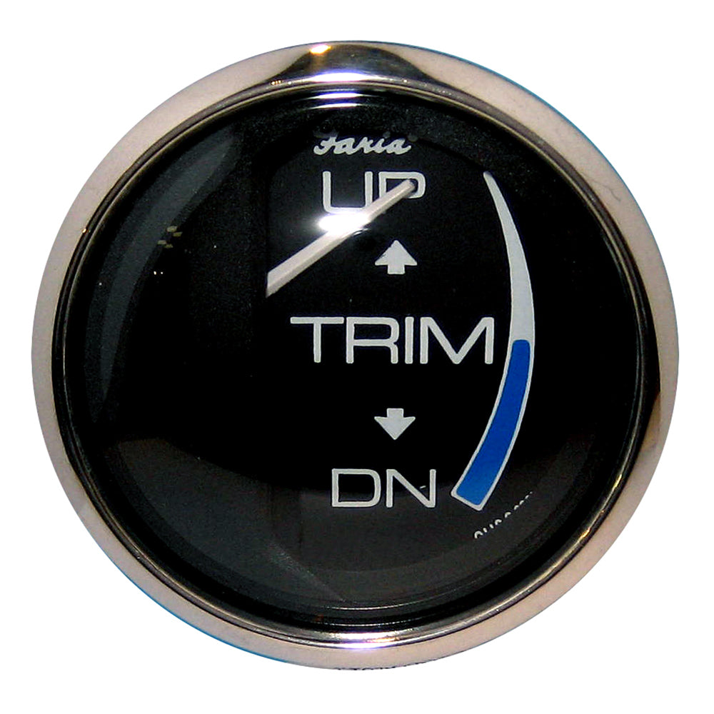 Faria Chesapeake Black 2" Trim Gauge (J/E/Suzuki Outboard) [13709] - First Stop Marine