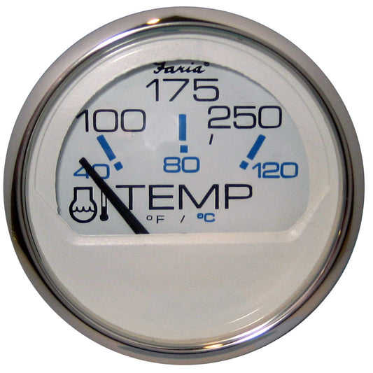 Faria Chesapeake White SS 2" Water Temperature Gauge (100-250 DegreeF) [13804] - First Stop Marine